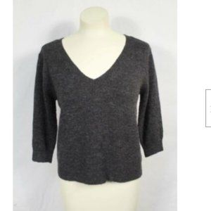 Chelsea 28 Charcoal Gray V Neck Sweater L